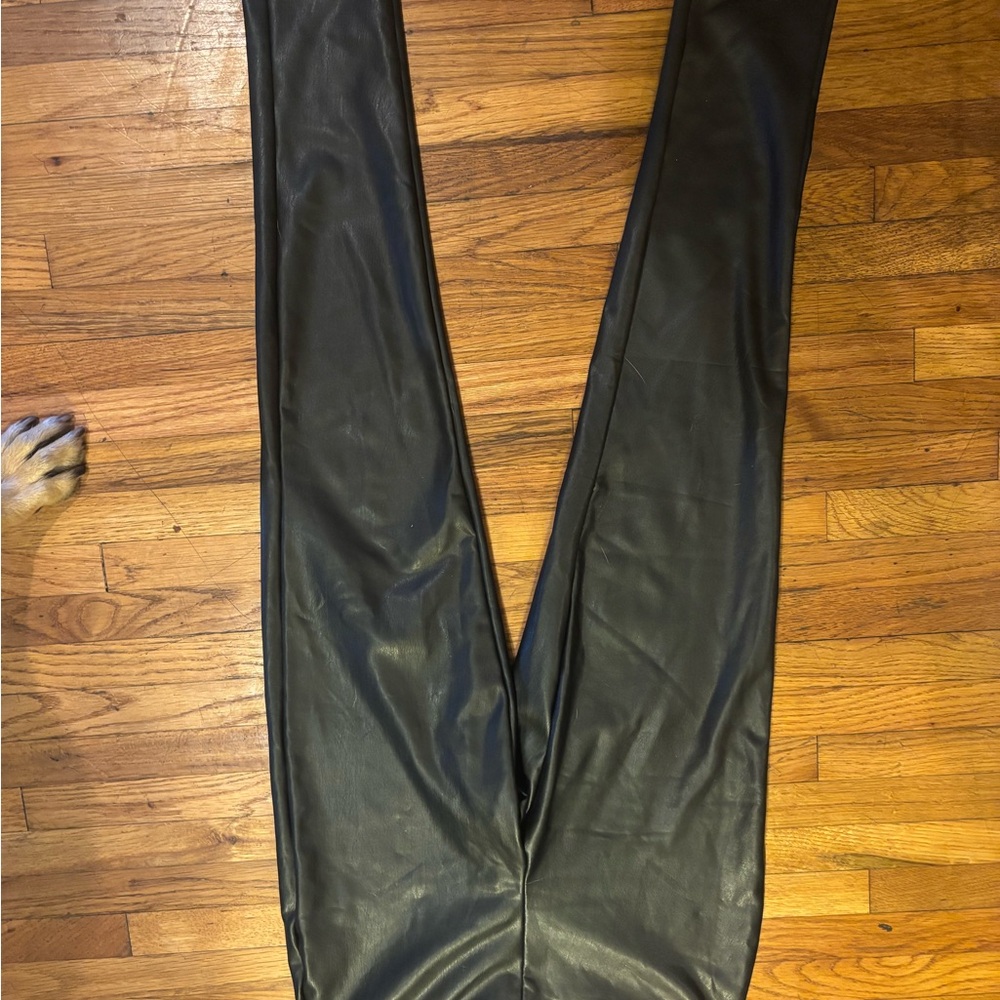 Black Faux Leather Pants